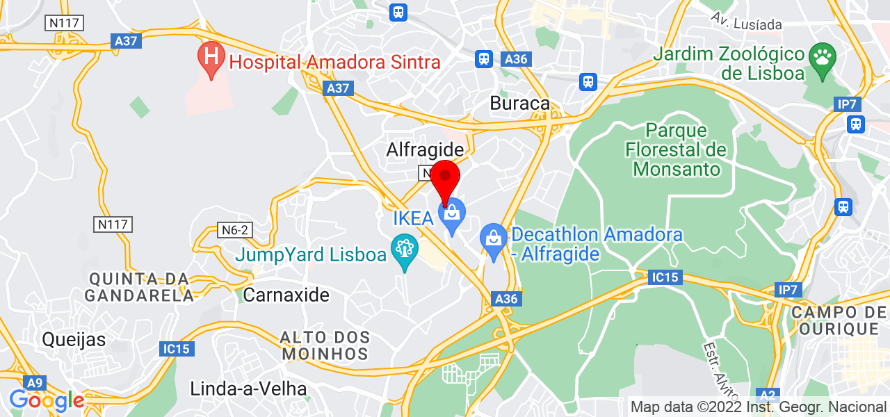 Jo&atilde;o Gomes - Lisboa - Amadora - Mapa