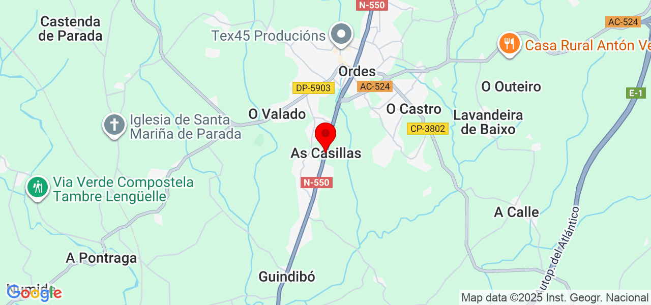 Adriano Silva - Galicia - Ordes - Mapa