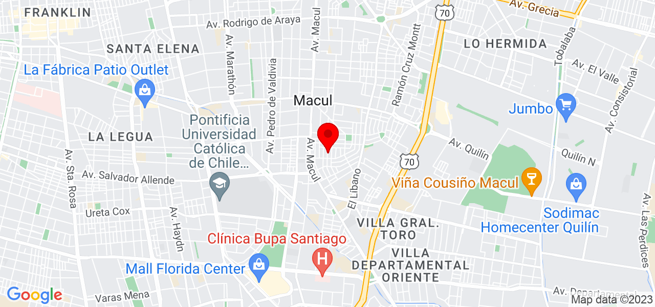 Ernest Lechner - Región Metropolitana de Santiago - Santiago - Mapa