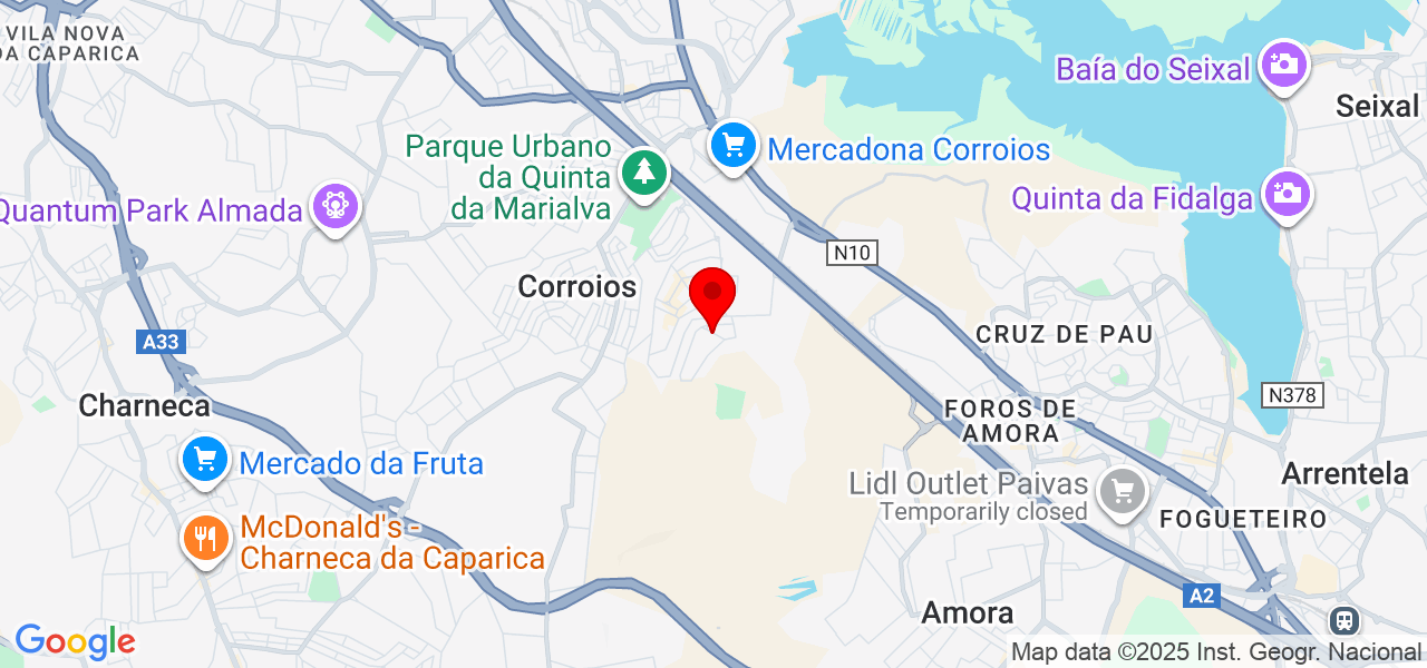 Serviços de Informática – João Santos - Setúbal - Seixal - Mapa