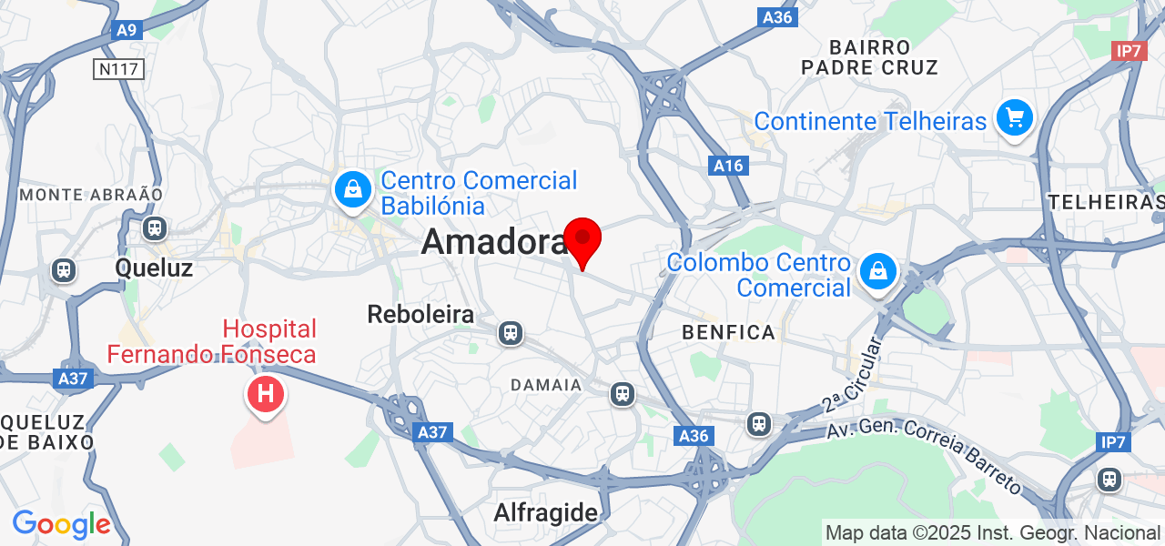 alvenaria - Lisboa - Amadora - Mapa