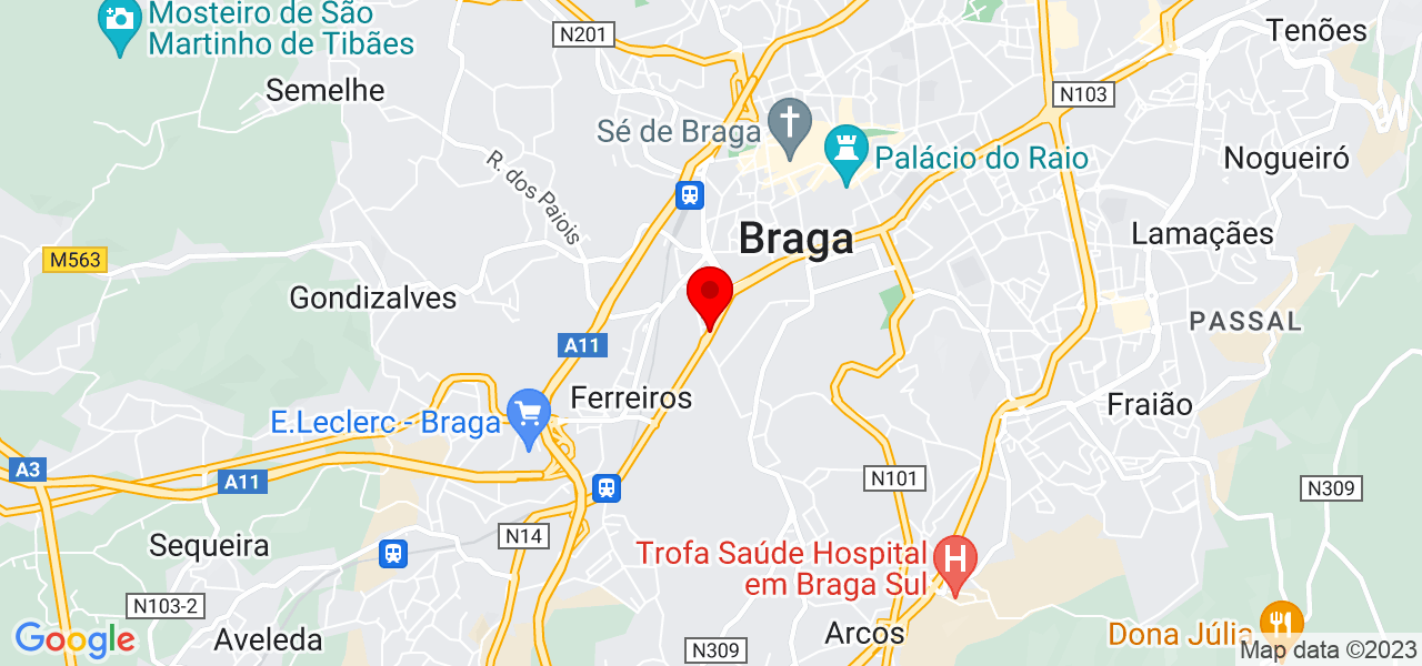 D Sousa Investiga&ccedil;&otilde;es e Intelig&ecirc;ncia Privada - Braga - Braga - Mapa