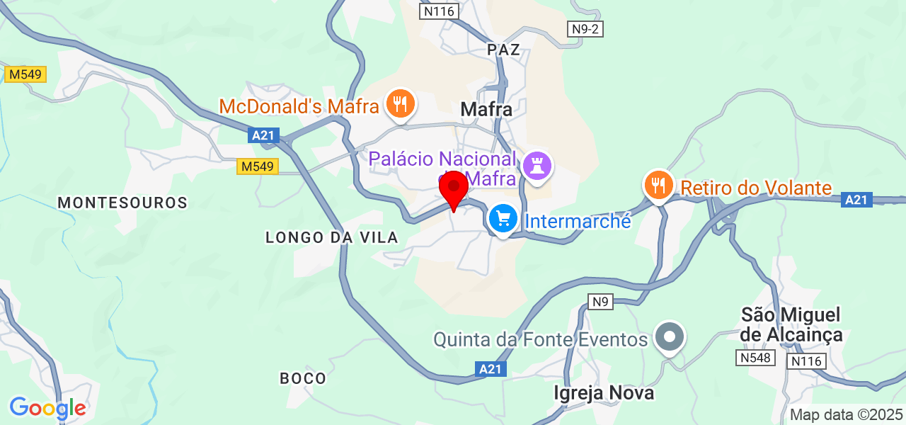 Joaquim@Tsoft - Lisboa - Mafra - Map