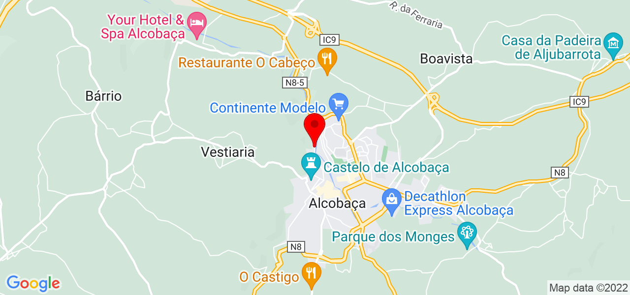 Pedro Calçada - Leiria - Alcobaça - Mapa