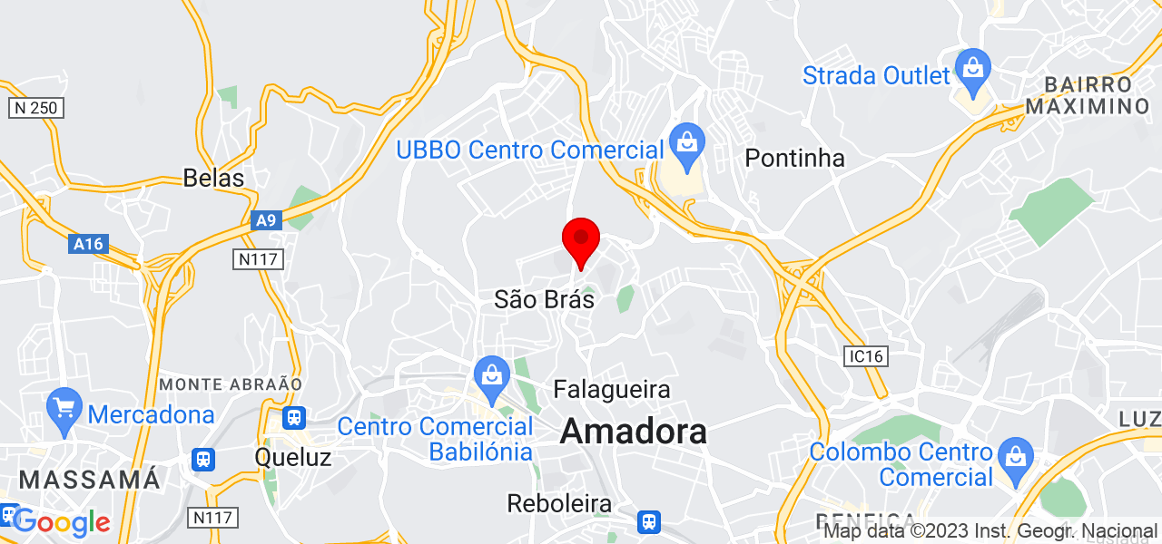 M&oacute;nica B. Teixeira - Lisboa - Amadora - Mapa