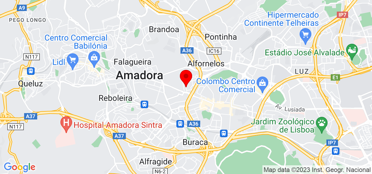 Antonio Rafael da Silva - Lisboa - Amadora - Mapa