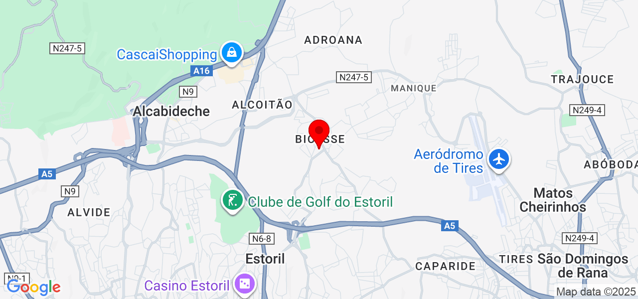 Aluguer de andaimes tradicionais - Lisboa - Cascais - Mapa