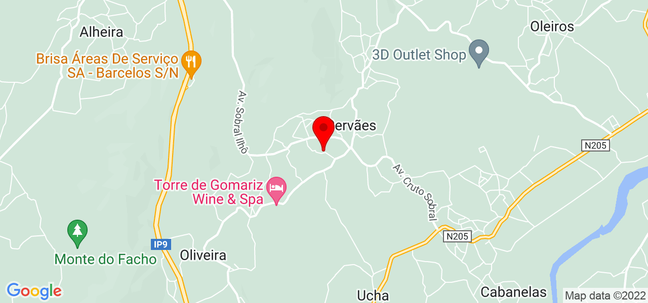 Marilele - Braga - Vila Verde - Mapa