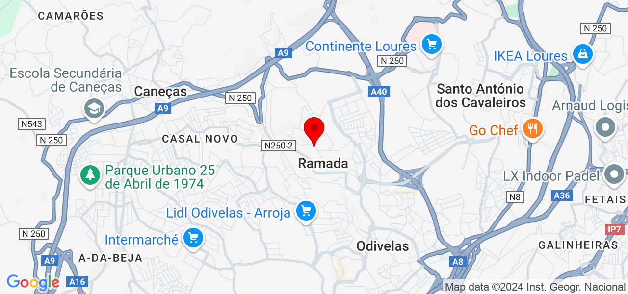 Raquel Pinto - Lisboa - Odivelas - Mapa