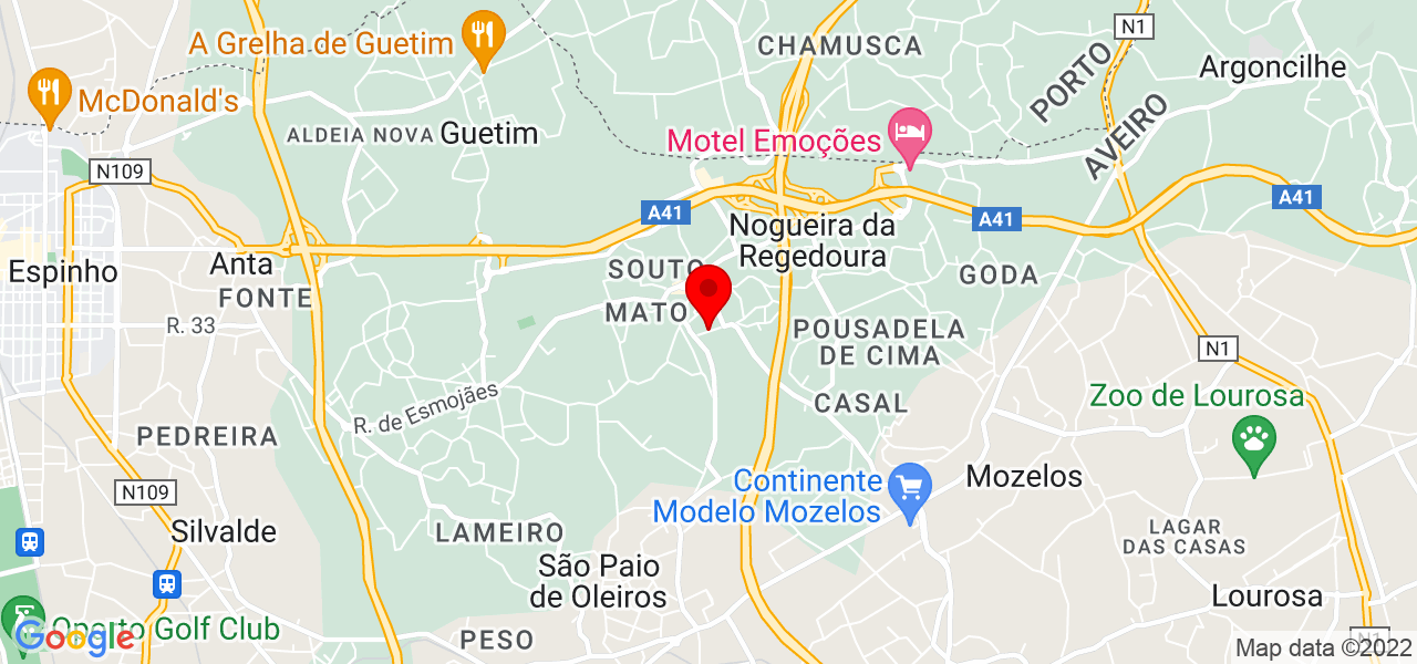 Glip Arte - Aveiro - Santa Maria da Feira - Mapa