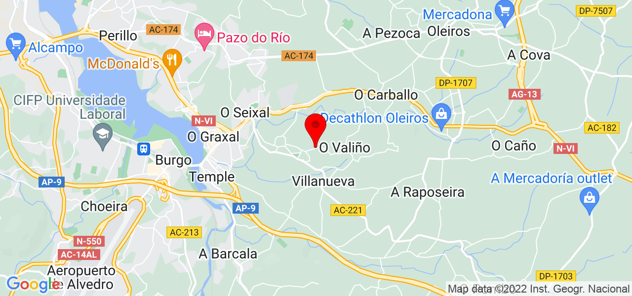 Formaci&oacute;n Sof&iacute;a Mato - Galicia - Oleiros - Mapa