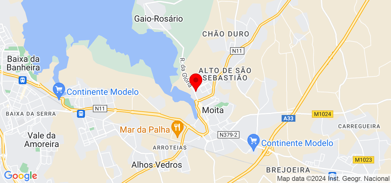 Moises Pinto Unipessoal LDA - Setúbal - Moita - Mapa