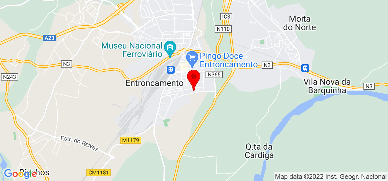 Priscillia Manana - Santarém - Entroncamento - Mapa