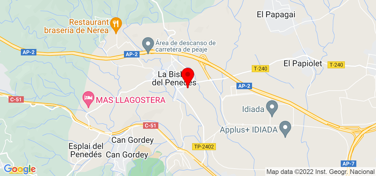 Manuel Mart&iacute;nez - Cataluña - La Bisbal del Penedès - Mapa