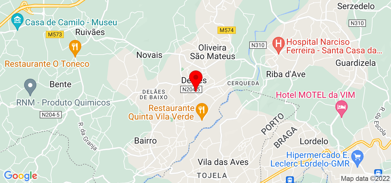 Tra&ccedil;o de Concep&ccedil;&atilde;o, Lda. - Braga - Vila Nova de Famalicão - Mapa