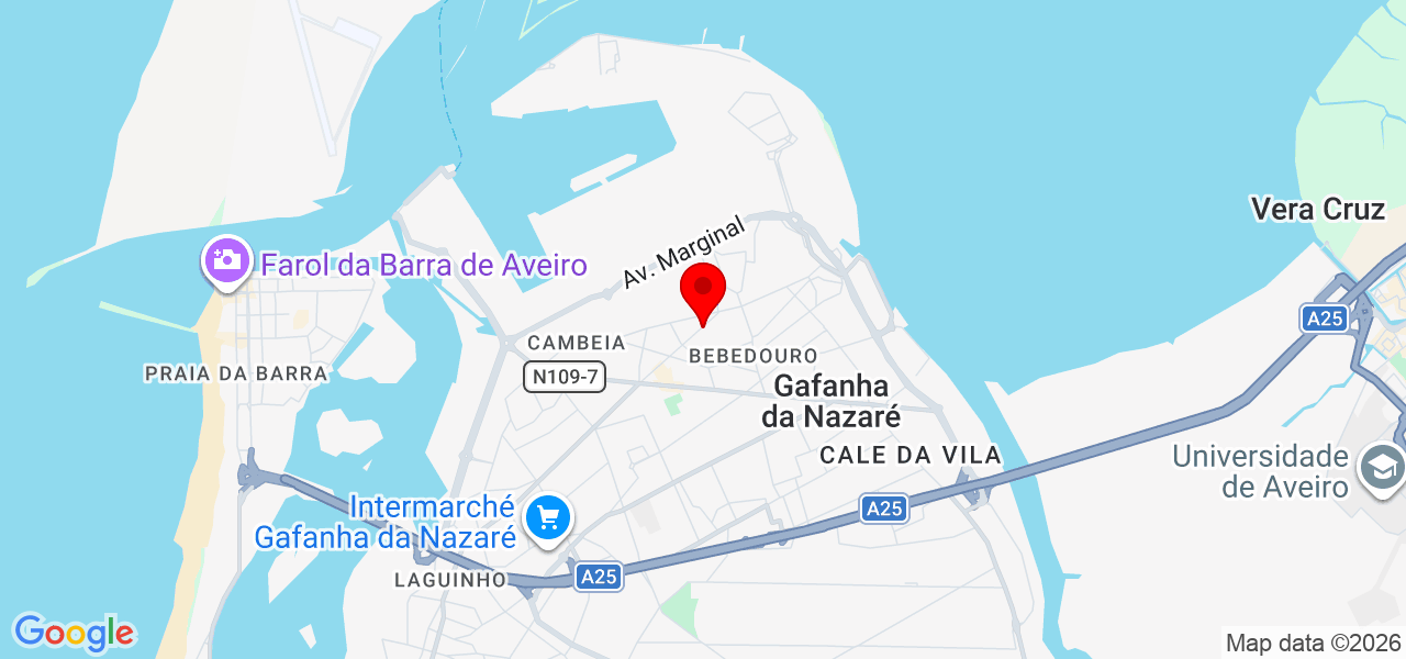 Eletrolibert &ndash; Servi&ccedil;os t&eacute;cnicos - Aveiro - Ílhavo - Mapa