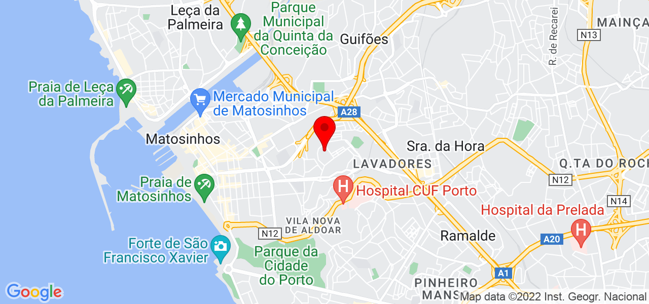 Estafetagem, entregas em geral - Porto - Matosinhos - Mapa