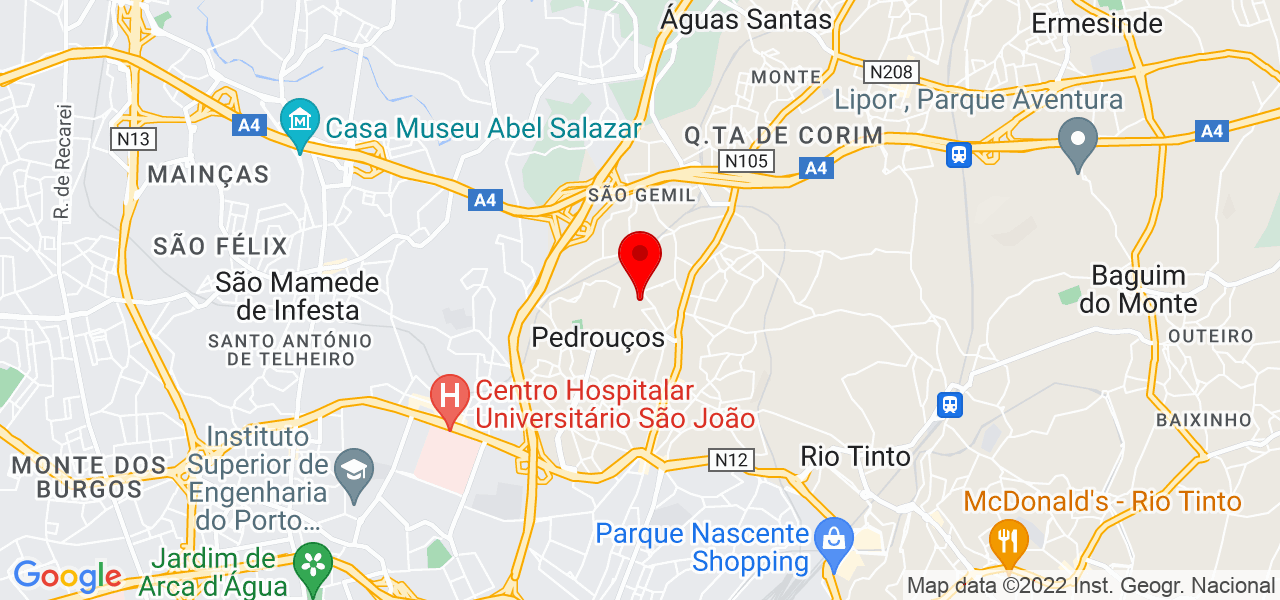 MONIK NEVES PAIVA - Porto - Maia - Mapa