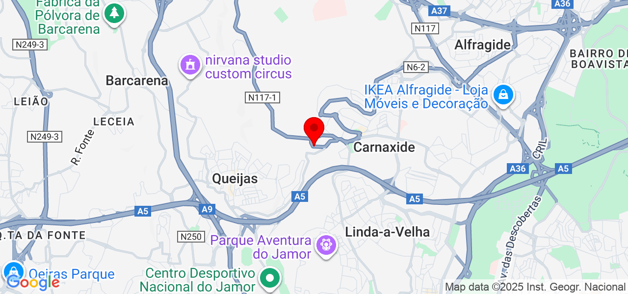 Carla leite - Maquilhadora Profissional Televis&atilde;o &amp; Noivas - Lisboa - Oeiras - Mapa
