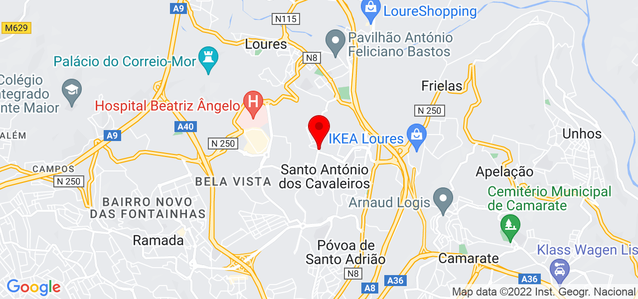 Albertina Gabriel - Lisboa - Loures - Mapa