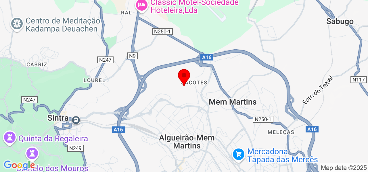 A casa dos gordos - Lisboa - Sintra - Mapa