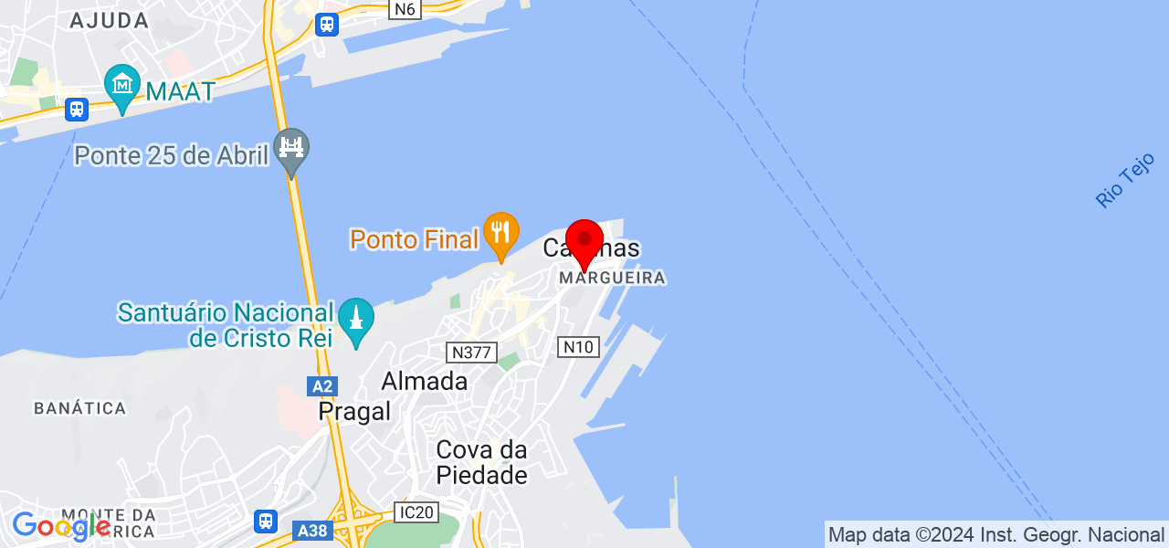João Socorro - Setúbal - Almada - Karte