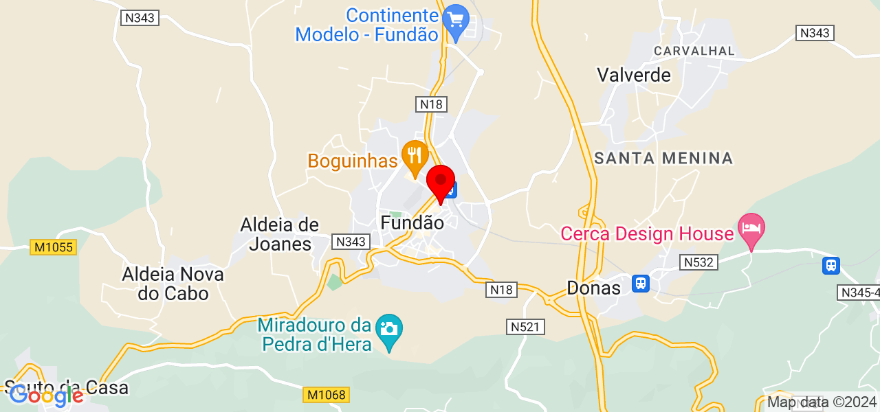 Eunice Gomes Da Costa - Castelo Branco - Fundão - Mapa