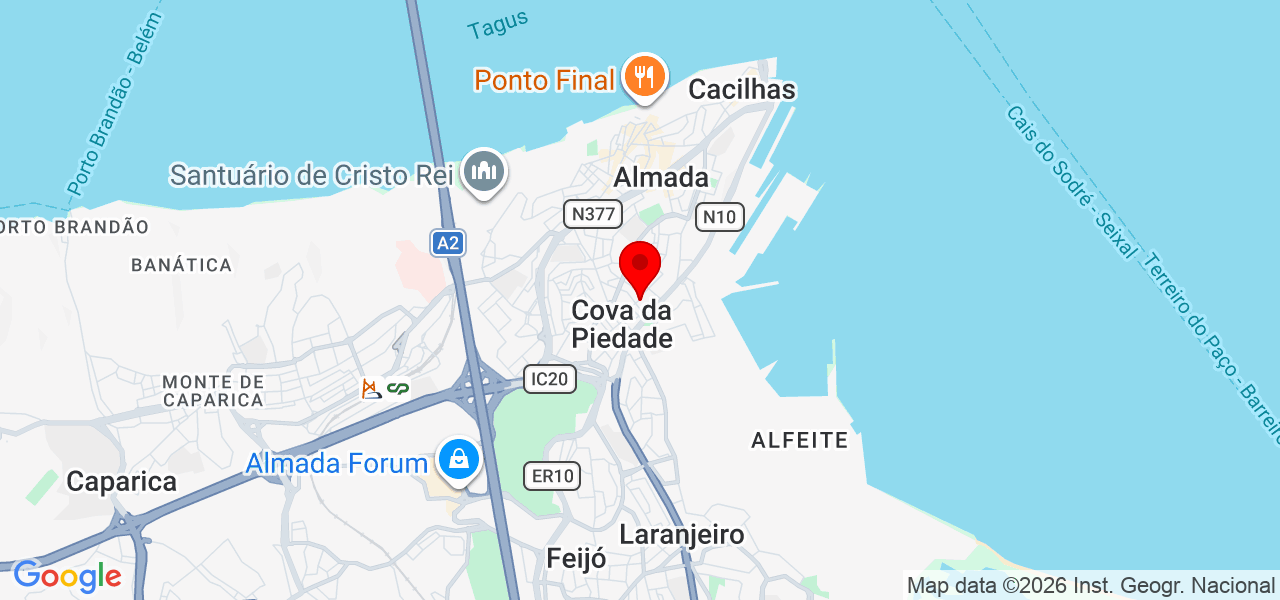 Adriano fernandes - Setúbal - Almada - Map