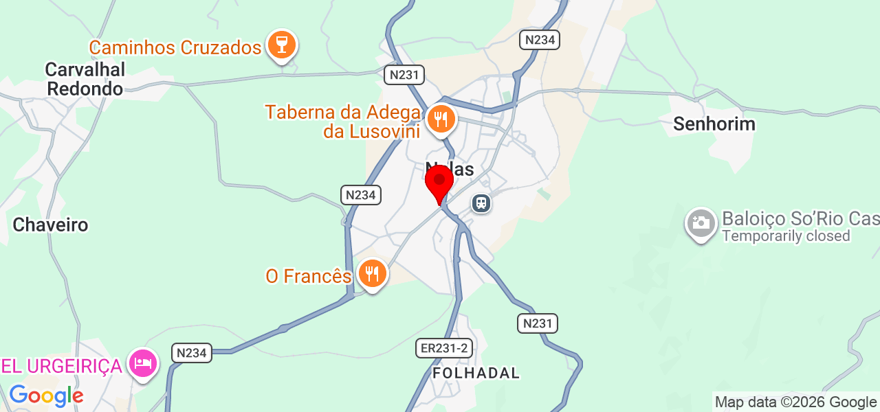 Lincoln - Viseu - Nelas - Map