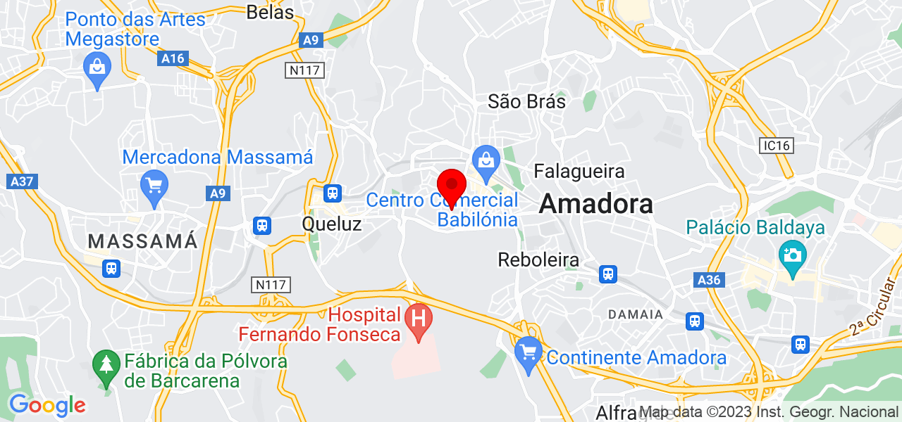 J&amp;c servicos - Lisboa - Amadora - Mapa