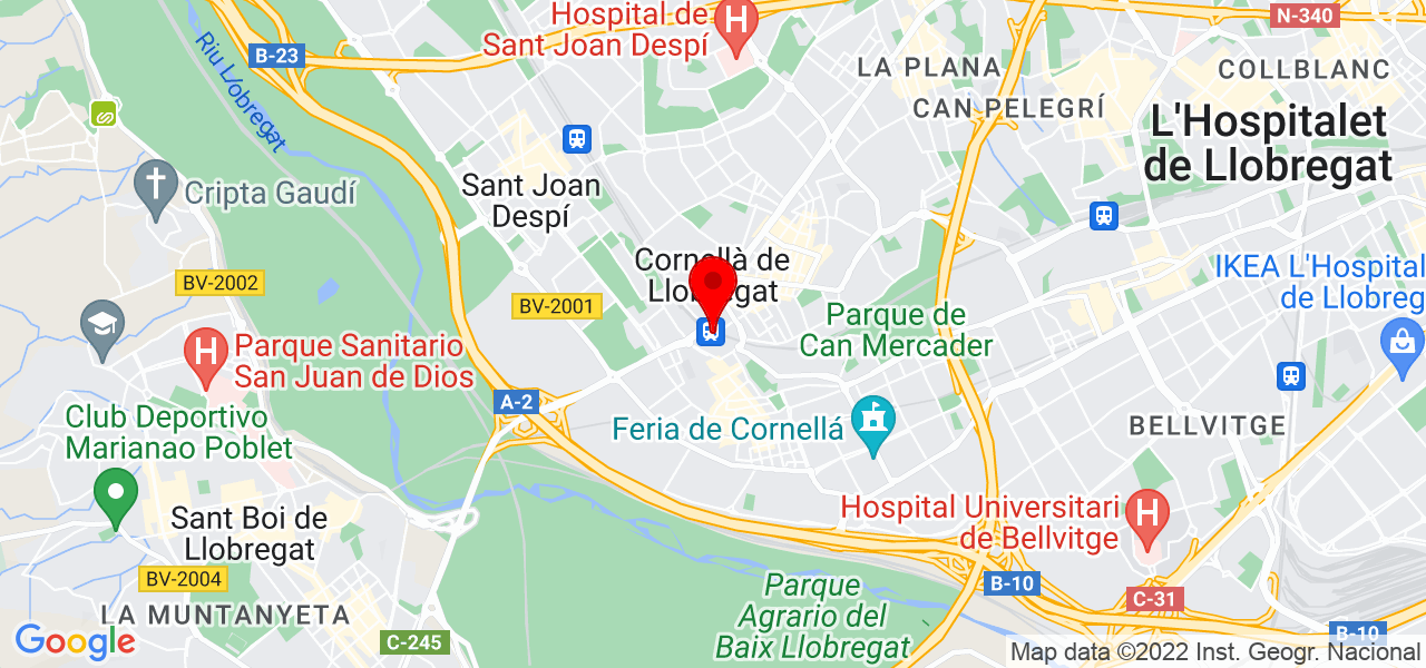Natalia - Cataluña - Cornellà de Llobregat - Mapa