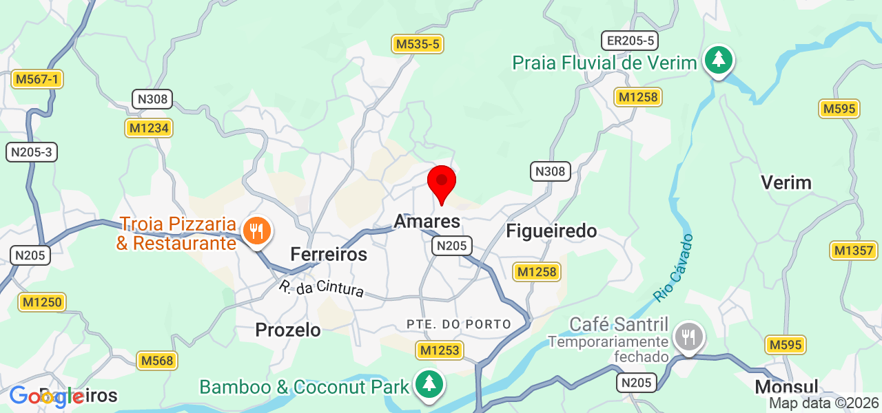 Pinturas Pinheiro - Braga - Amares - Mapa