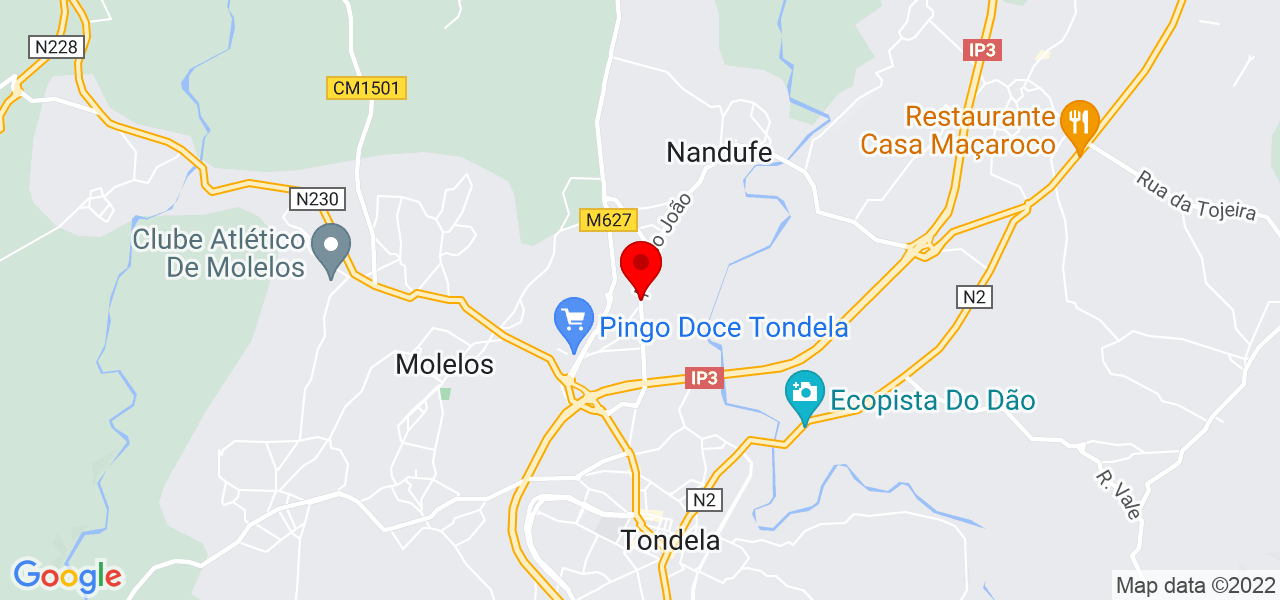 Eduardo Antunes - Viseu - Tondela - Mapa