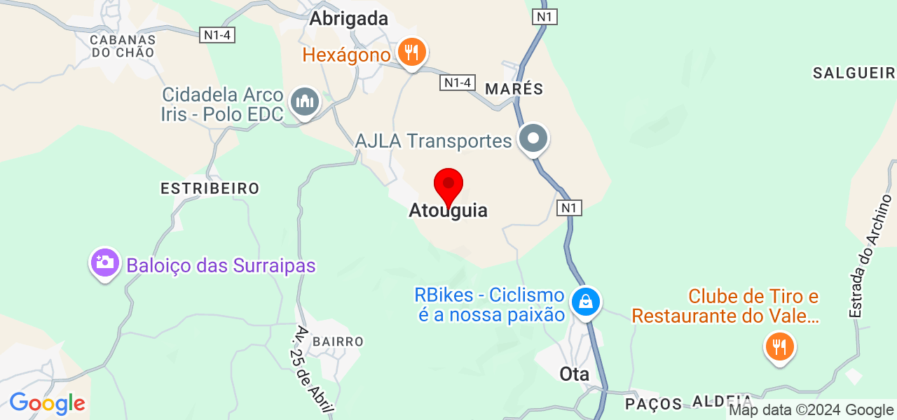 Marcenart - Lisboa - Alenquer - Map