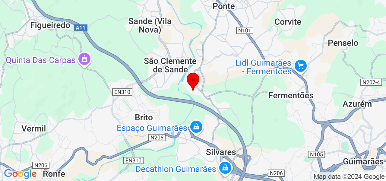 Loren Martins - Braga - Guimarães - Karte