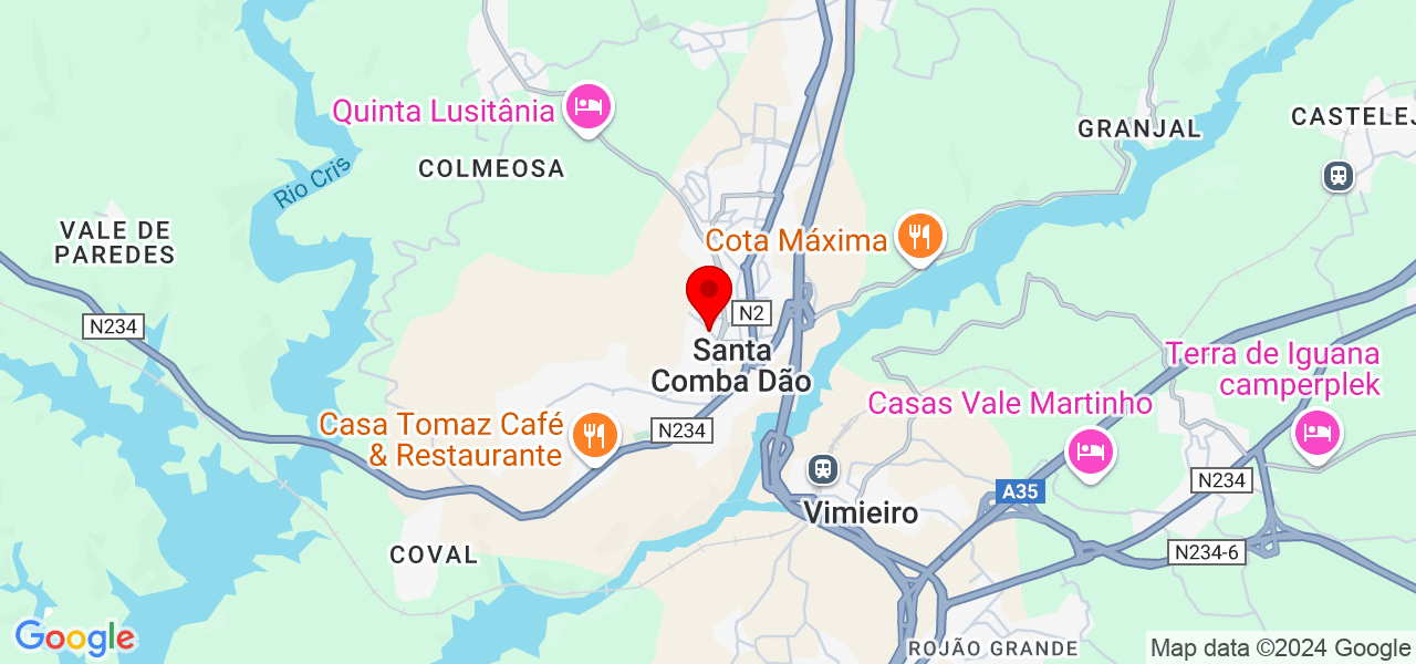 Tatiana - Viseu - Santa Comba Dão - Mapa