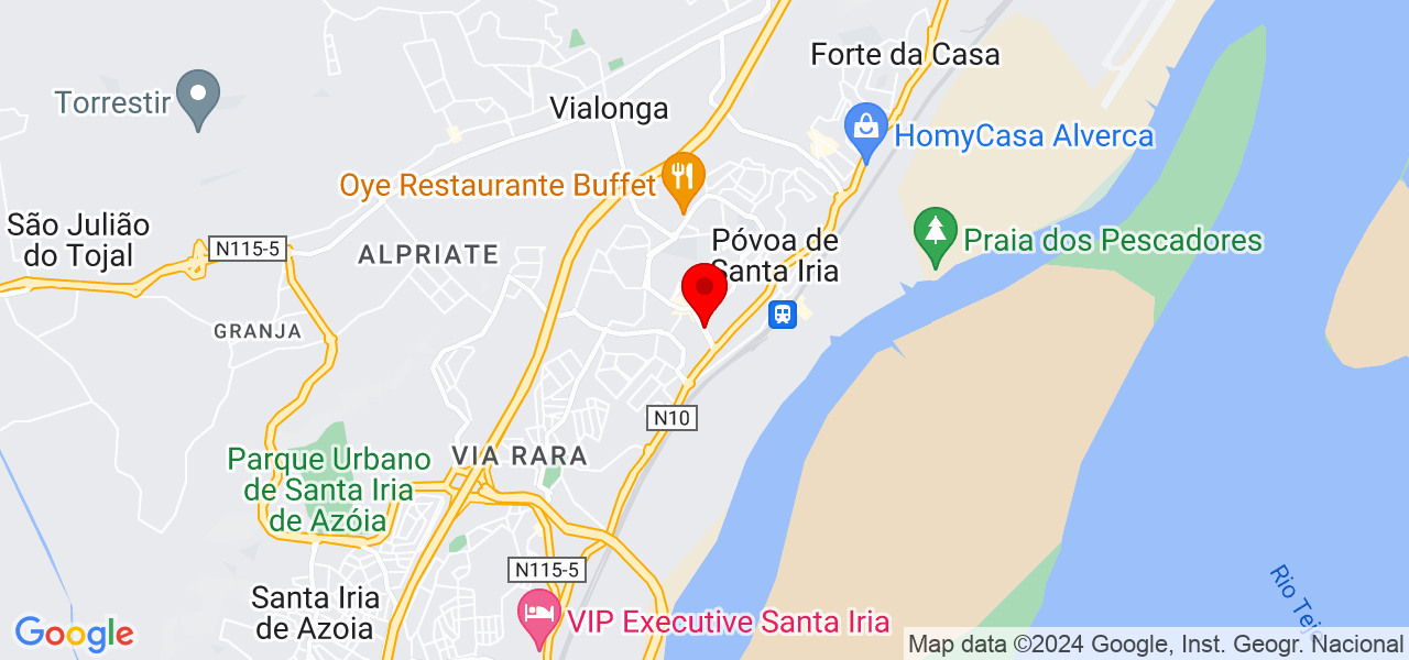 EGA construtora - Lisboa - Vila Franca de Xira - Map