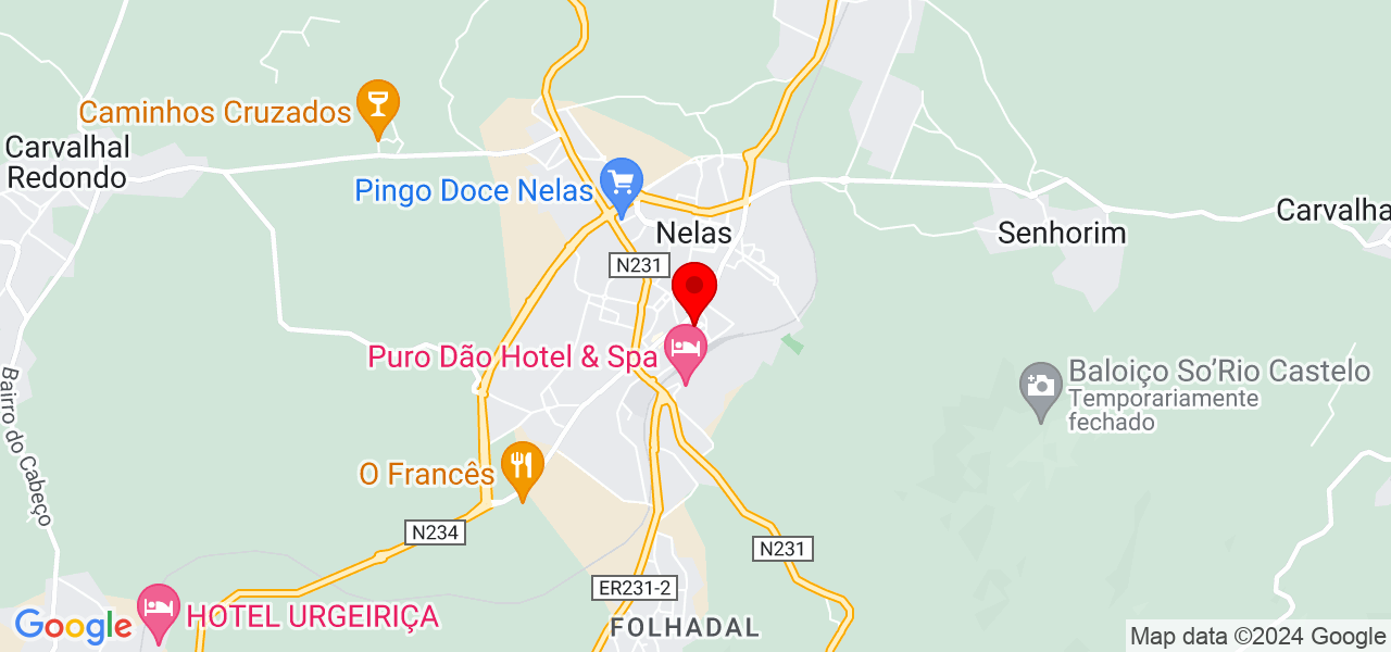 Cristina Hubner - Viseu - Nelas - Map