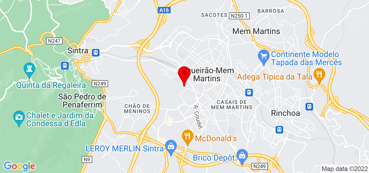 Ana Vit&oacute;ria - Lisboa - Sintra - Mapa