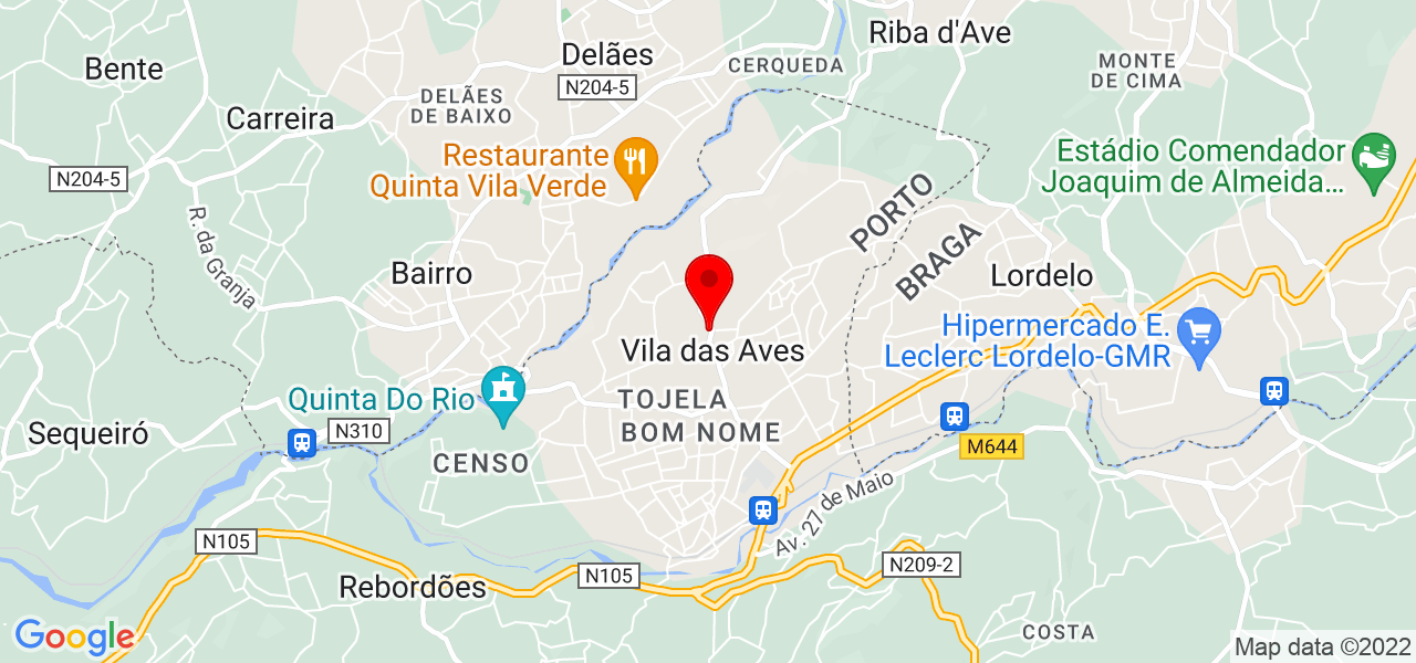 Int&eacute;rprete de L&iacute;ngua Gestual Portuguesa - Porto - Santo Tirso - Mapa