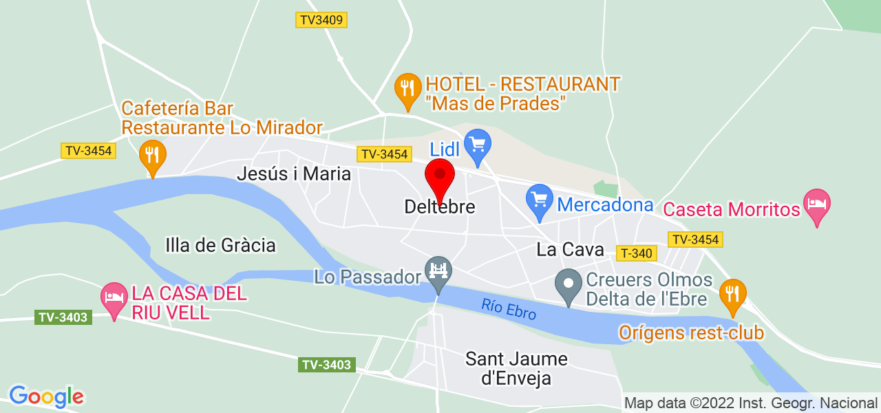 Nuria - Cataluña - Deltebre - Mapa