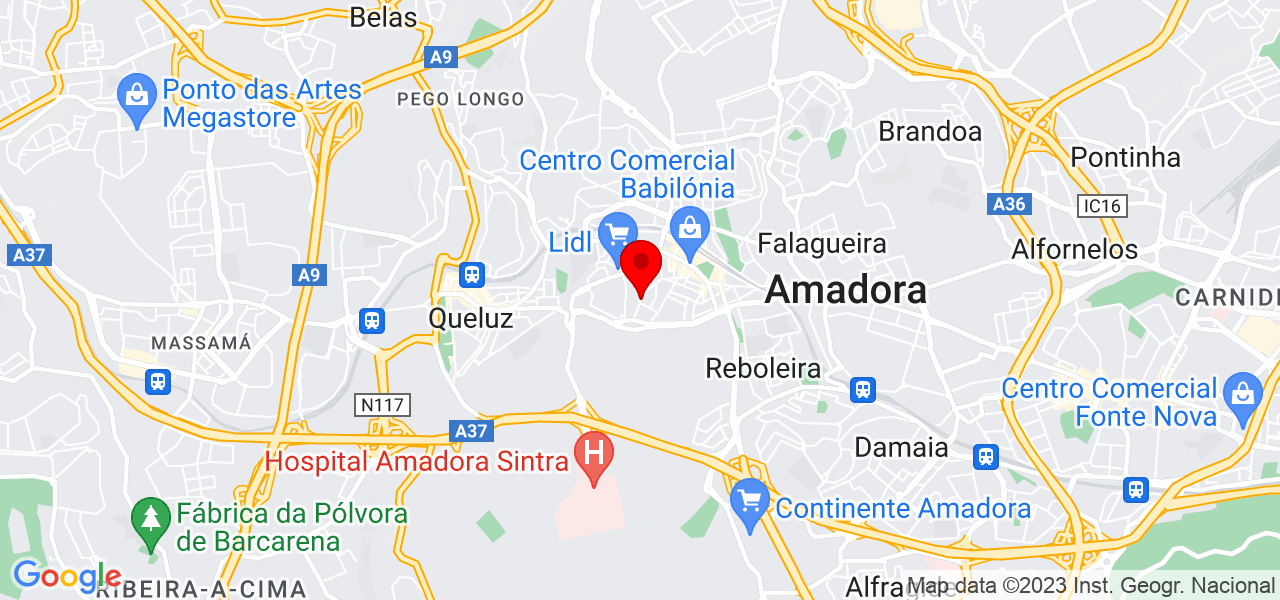 Luaina Patrício - Lisboa - Amadora - Mapa