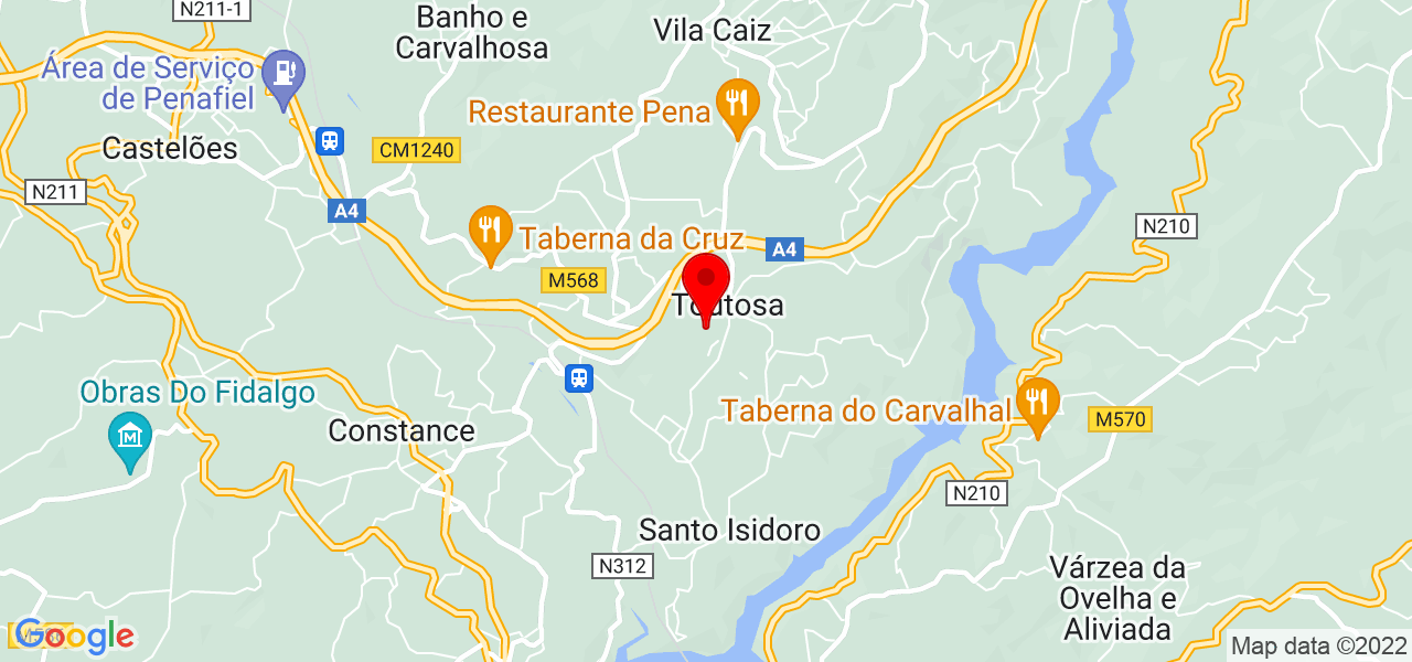 Paula - Porto - Marco de Canaveses - Mapa