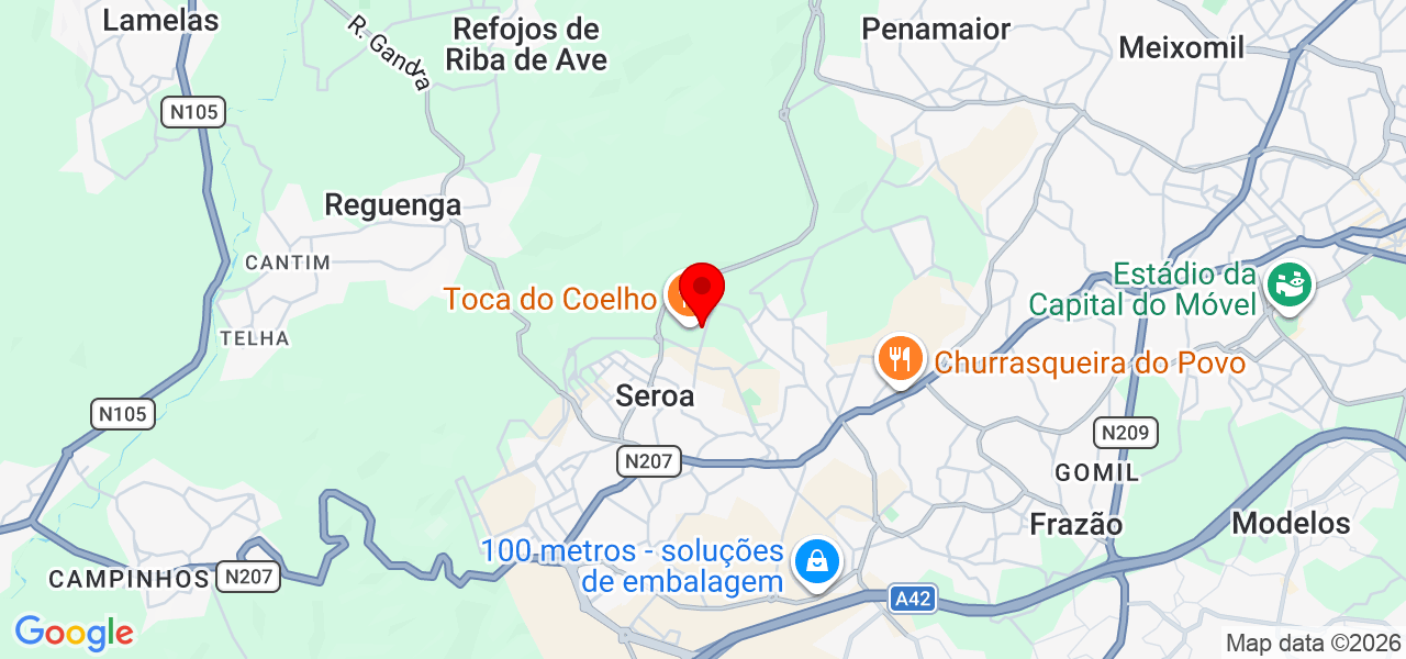 Melinöe - Porto - Paços de Ferreira - Map