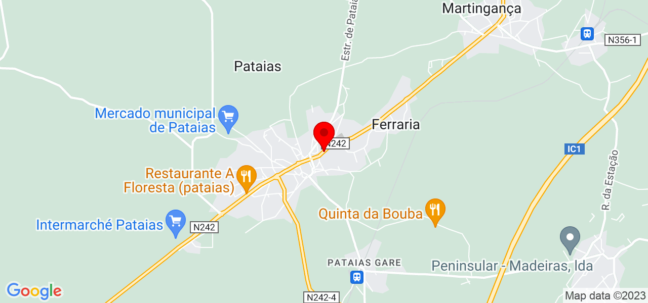 V&acirc;nia Duarte - Leiria - Alcobaça - Mapa