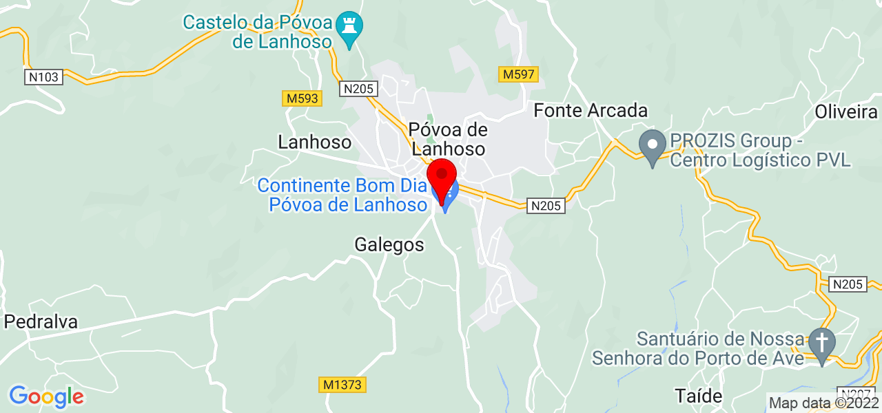 Luis Pereira - Braga - Póvoa de Lanhoso - Mapa