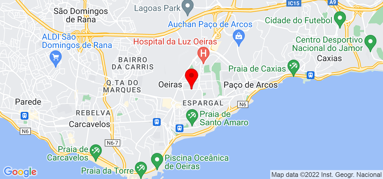 Gra&ccedil;a - Lisboa - Oeiras - Mapa