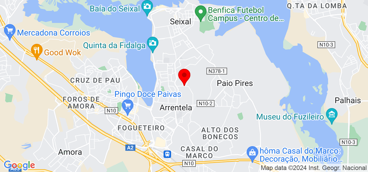 Joana Landeiroto - Setúbal - Seixal - Mapa