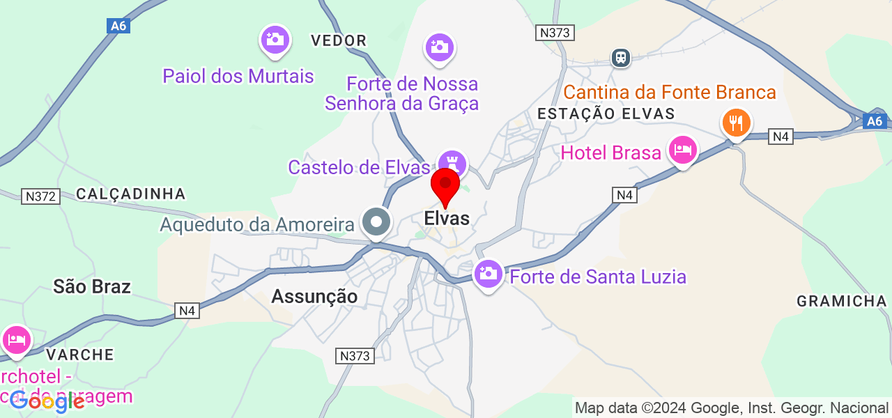 Mãos brilhantes - Portalegre - Elvas - Mapa