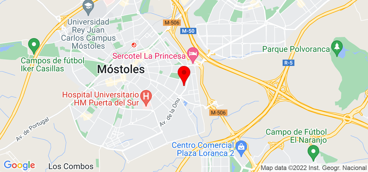 Escuela canina Esgota - Comunidad de Madrid - Móstoles - Mapa